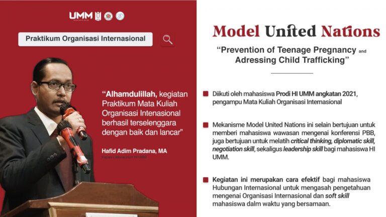 Sempat Tertahan Pandemi, Praktikum Sidang Model United Nations (MUN) MK Organisasi Administrasi Internasional Kembali Digelar