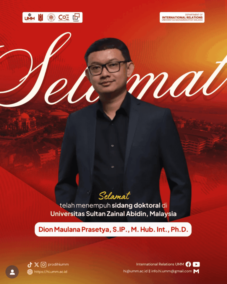 Capaian Doktoral Dosen HI UMM dan Gagasan Baru tentang Middle Power Indonesia